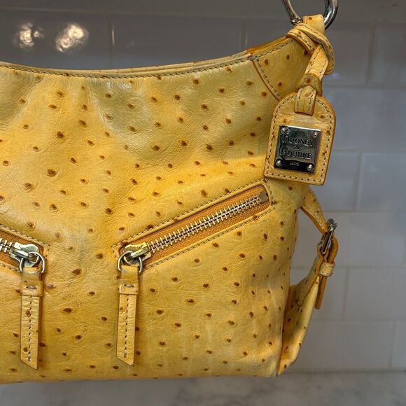 DOONEY & BOURKE Bag Purse Handbag Leather Ostrich Shoulder Bag Hobo Pocketbook - Picture 3 of 16